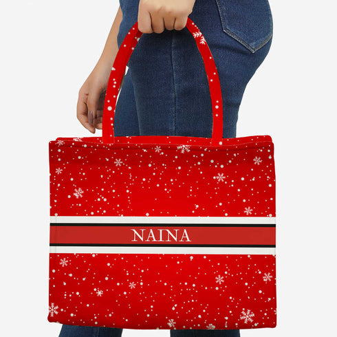 Customized Christmas Theme Box Tote Bag - Uncommongifts.in